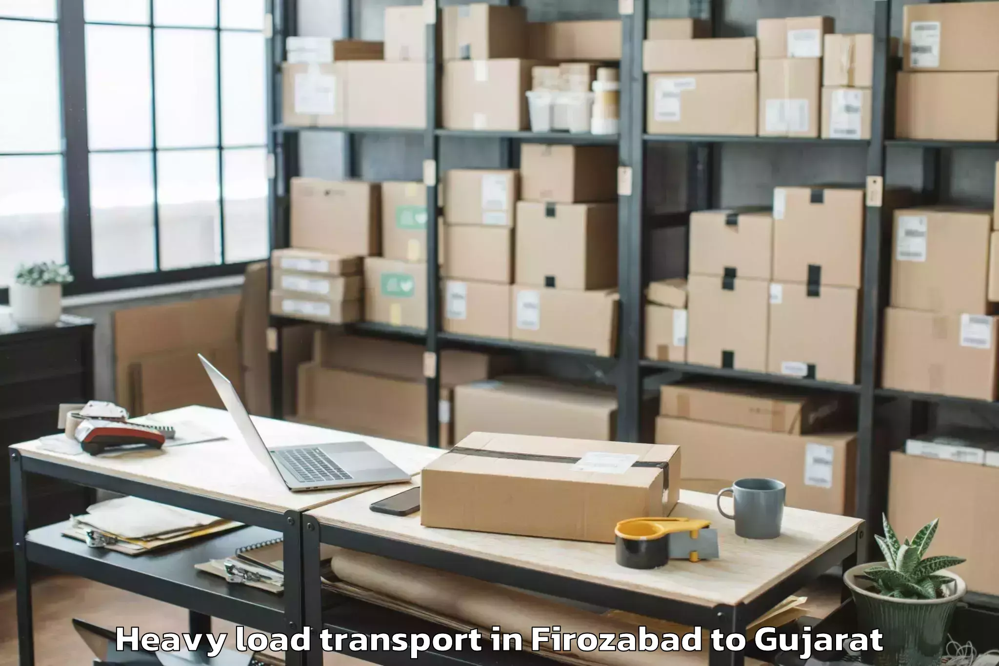 Top Firozabad to Jamkandorna Heavy Load Transport Available